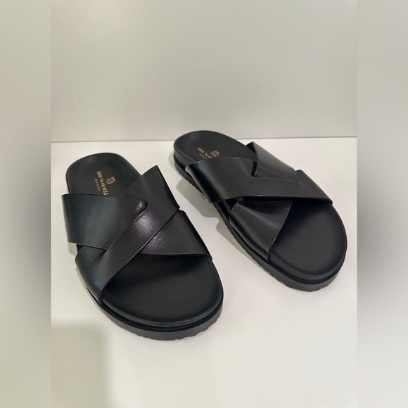 BRUNO MAGLI  Bologna Slide Sandal‎ - Black size 39! NEW